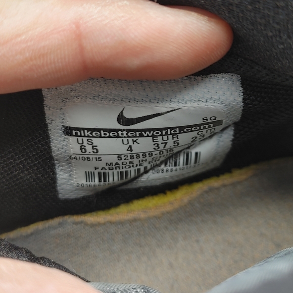 Nike Dunk Sky High Wedge Black Metallic Hematite Pleated Sneaker 6.5 528899-015 - Picture 7 of 9